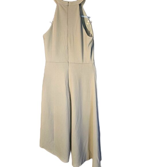 Women's M Dress Halter Neck Mint Green Sleeveless Backless High Low Cocktail - Picture 3 of 10